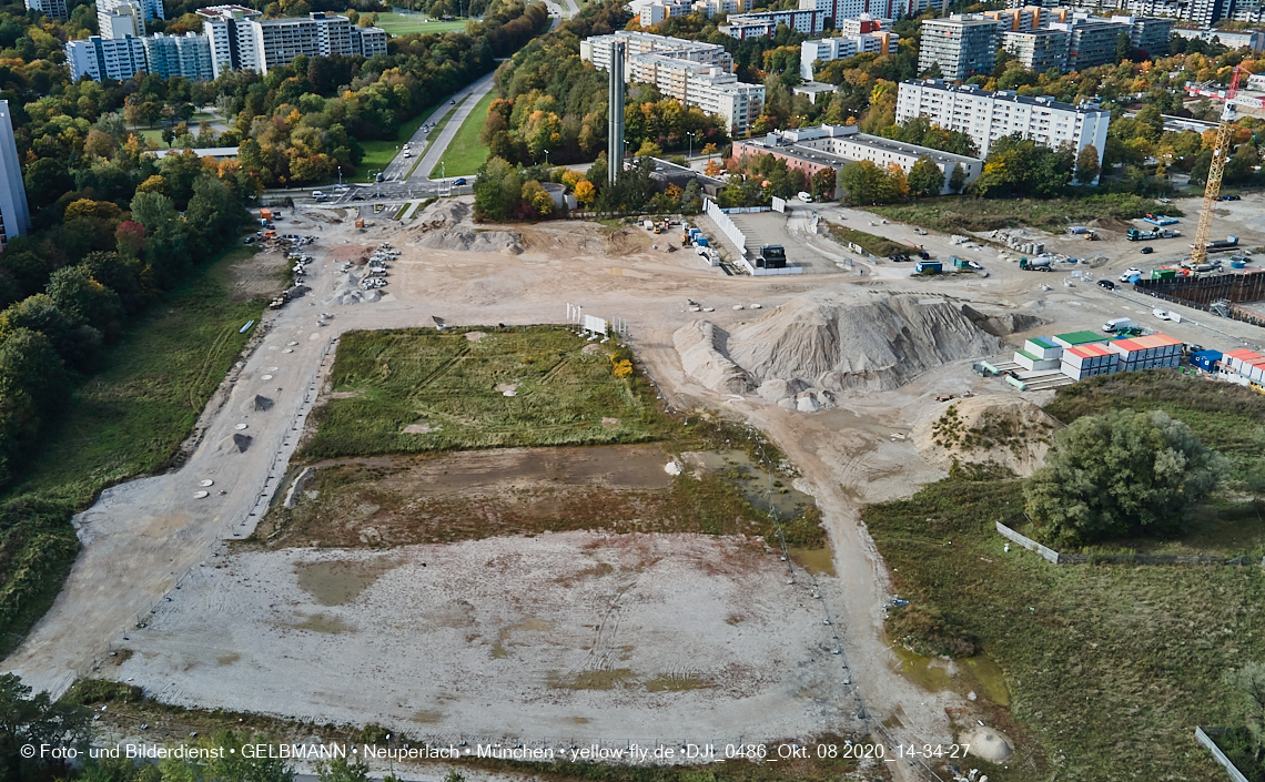 08.10.2020 - Baustelle Alexisquartier und Umgebung in Neuperlach
